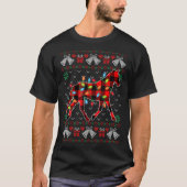 Horse Xmas Lights Ugy Weihnachtssüßer T-Shirt (Vorderseite)