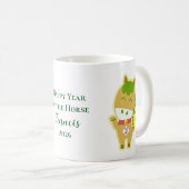 Horse Year Lucky Cute Personalized Name Coffee Mug Kaffeetasse (VorderseiteRechts)