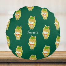 Horse Year Lucky Cute Personalized Round Pillow 