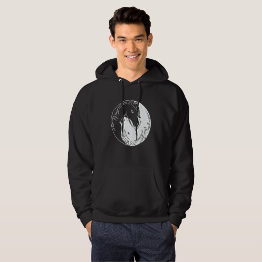 Horse Yin and Yang Hoodie (Vorne ganz)
