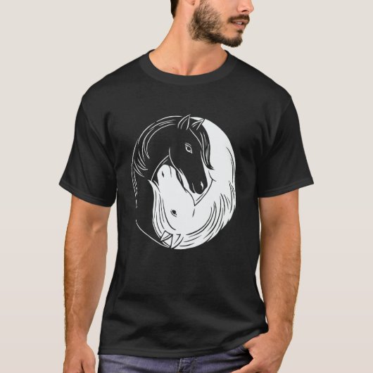 Horse Yin and Yang T-Shirt (Vorderseite)