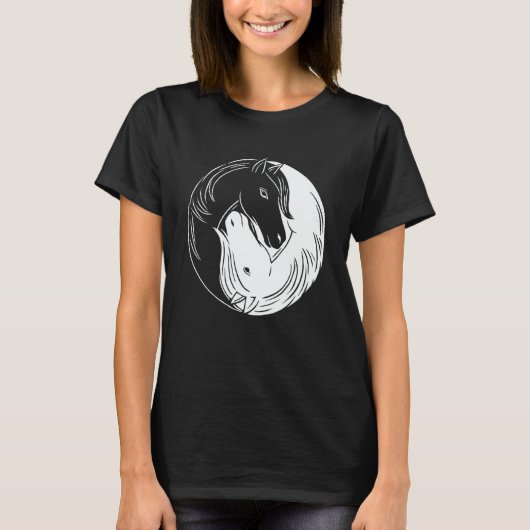 Horse Yin and Yang T-Shirt (Vorderseite)