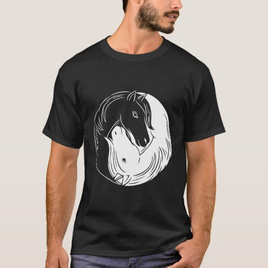 Horse Yin and Yang T-Shirt (Vorderseite)