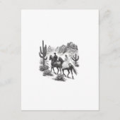 Horseback Canyon Couple Wedding Begleitkarte (Rückseite)