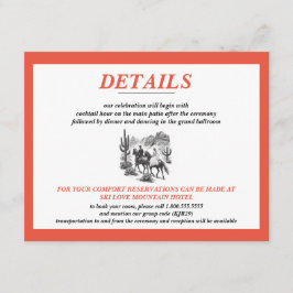 Horseback Canyon Couple Wedding Begleitkarte