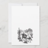 Horseback Canyon Couple Wedding Einladung (Rückseite)