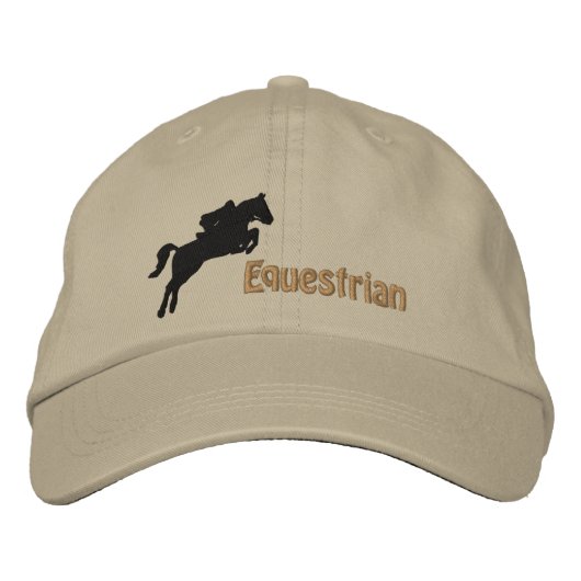 Horseback Riding Embroidered Cap Bestickte Baseballkappe (Vorderseite)