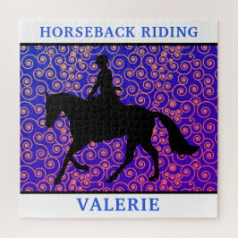 Horseback Riding Horse & Rider Swirl 676 Piece Puzzle