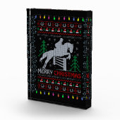 Horseback Riding Jumping Frohe Weihnachten Fotoblock (Rechts)