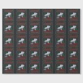 Horseback Riding Jumping Frohe Weihnachten Geschenkpapier (Flach)