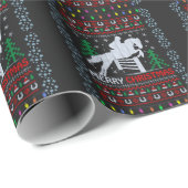 Horseback Riding Jumping Frohe Weihnachten Geschenkpapier (Rolleneckpunkt)