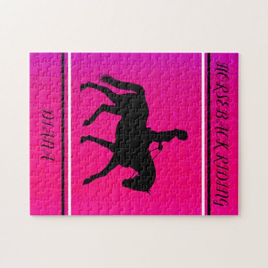 HORSEBACK RIDING MIRL PERSONALISIERT PUZZLE. JIGSA PUZZLE (Horizontal)