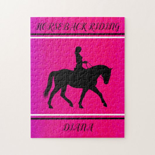 HORSEBACK RIDING MIRL PERSONALISIERT PUZZLE. JIGSA PUZZLE (Vertikal)