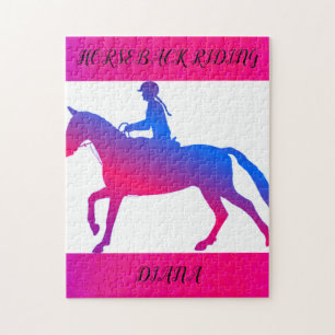 HORSEBACK RIDING MIRL PERSONALISIERT PUZZLE. PUZZLE