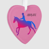 HORSEBACK RIRING MIRL ACRYLIC ORNAMENT PERSONALISI (Vorderseite)