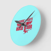 Horseblood Runde Wanduhr (Winkel)