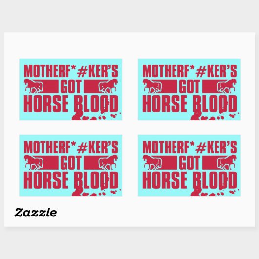 Horseblut Rechteckiger Aufkleber (Blatt)