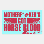 Horseblut Rechteckiger Aufkleber (Vorderseite)