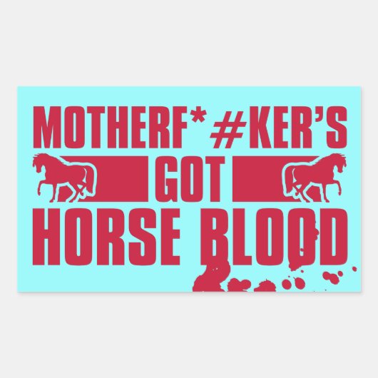 Horseblut Rechteckiger Aufkleber (Vorderseite)