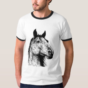 Horsehead Bleistiftzeichnen T-Shirt