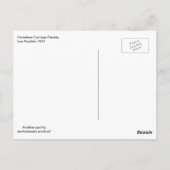 Horsellose Wagenparade, Los Angeles, 1951 Postkarte (Rückseite)