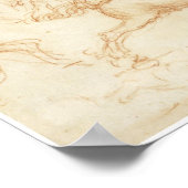 Horseman Galloping, Leonardo Da Vinci Poster (Ecke)