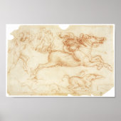 Horseman Galloping, Leonardo Da Vinci Poster (Vorne)