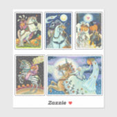 HORSEMAN HORSEWOMAN HALLOWEEN AUFKLEBER (Blatt)