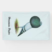 Horseman Pouter Pigeon Blue Banner (Horizontal)