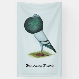 Horseman Pouter Pigeon Blue Banner