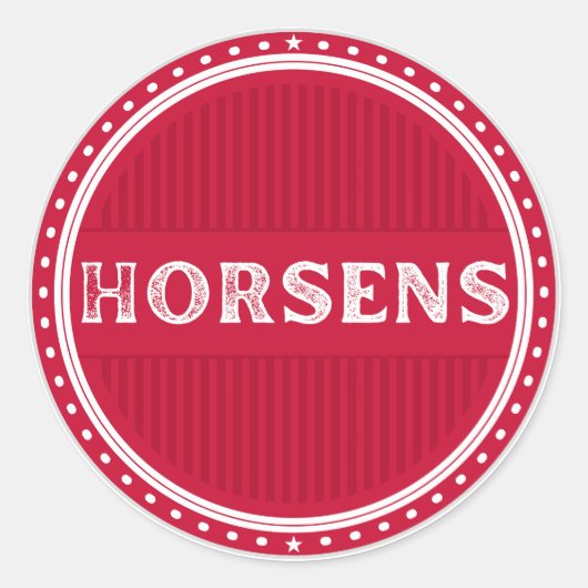 Horsens City Pride Emblem – Danish Identity Runder Aufkleber (Vorderseite)