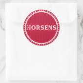 Horsens City Pride Emblem – Danish Identity Runder Aufkleber (Tasche)