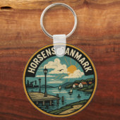 Horsens Denmark Harbor Schlüsselanhänger (Rückseite)