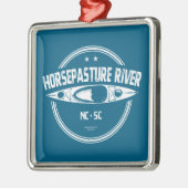 Horsepasta River North Carolina Kayaking Ornament Aus Metall (Links)
