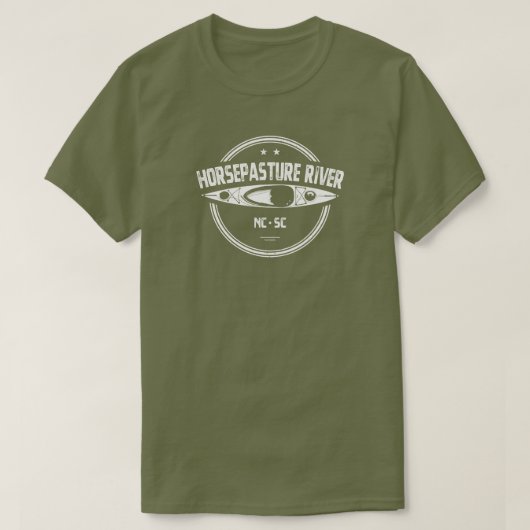Horsepasta River North Carolina Kayaking T-Shirt (Design vorne)
