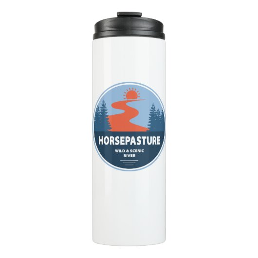 Horsepasta Wild und Landschaftlicher Fluss North C Thermosbecher (Vorderseite)