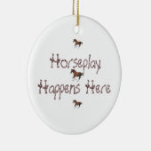 Horseplay geschieht hier keramik ornament (Rechts)