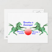 Horseplay wird gefördert postkarte (Vorne/Hinten)