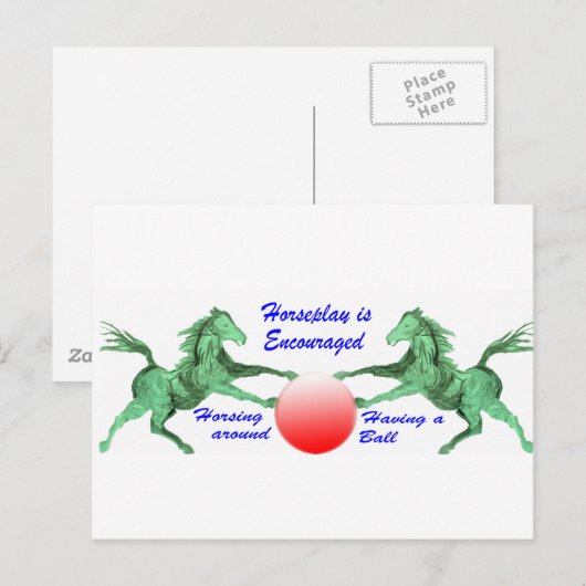 Horseplay wird gefördert postkarte (Vorne/Hinten)