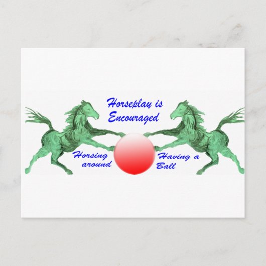 Horseplay wird gefördert postkarte (Vorderseite)