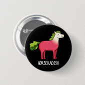 Horseradish Funny Horse Pub Dark BG Button (Vorne & Hinten)