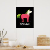 Horseradish Funny Horse Pub Dark BG Poster (Küche)