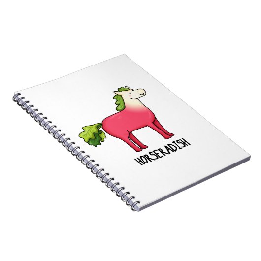 Horseradish Funny Horse Pub Notizblock (Rechte Seite)