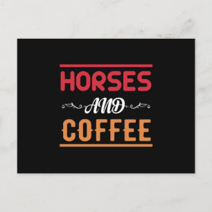 Horses And Coffee Postkarte