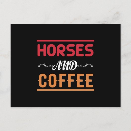 Horses And Coffee Postkarte (Vorderseite)