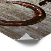 Horses and Horseshoes on Barn Wood Cowboy Gifts Poster (Ecke)