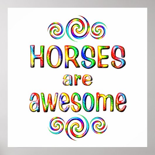 HORSES ARE AWESOME POSTER (Vorne)