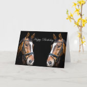 Horses Birthday Card  Karte (Gelbe Blume)