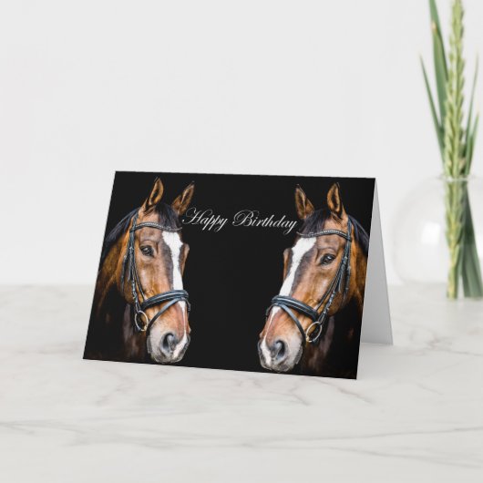 Horses Birthday Card  Karte (Vorderseite)