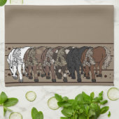 Horses by figdewdrop kitchen towel  geschirrtuch (Gefaltet)